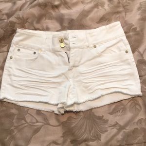 Refuge white jean shorts